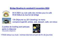 Bridge-Bowling le vendredi 8 novembre