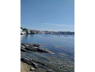 Le joli petit port de plaisance de Cadaquès et la ville.